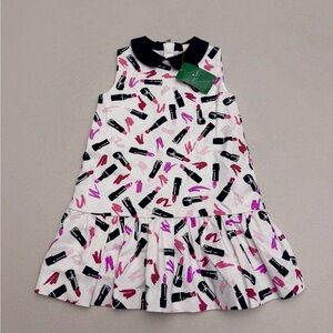 Kate Spade Lipstick Print Sleeveless Toddler Dress